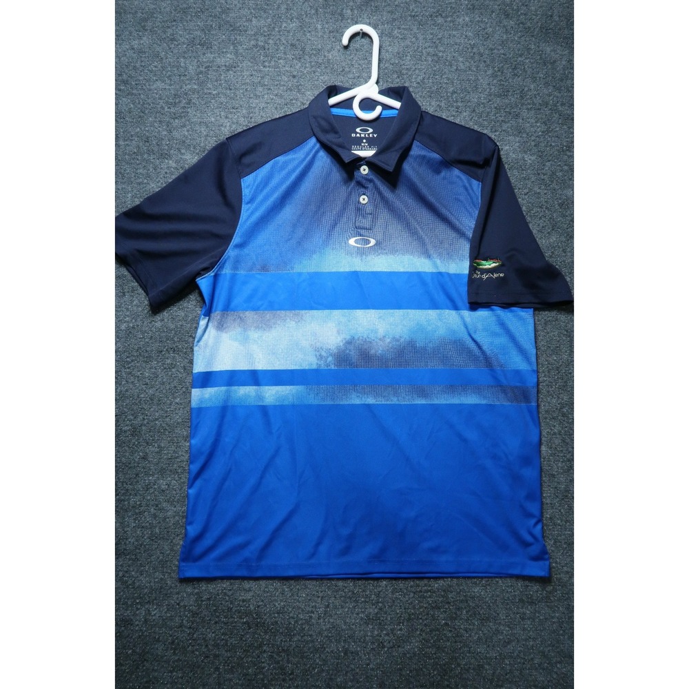 Oakley Hydrolix Golf Polo Shirt Mens M Coeur d'Alene Resort Blue Performance Top